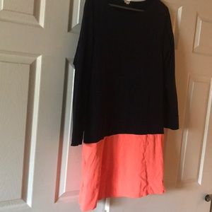 Jcrew color blocked long sleeve dress
